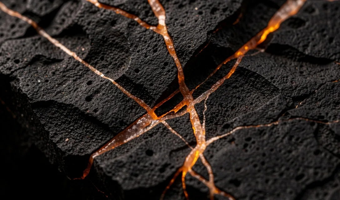 Dark stone texture with warm light